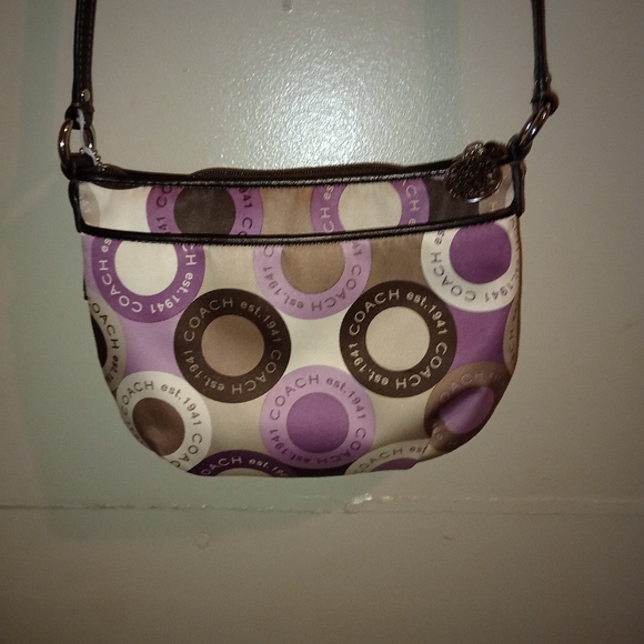 Coach Alexandra Sateen Snaphead Crossbody Bag Multicolor - Picture 3 of 11